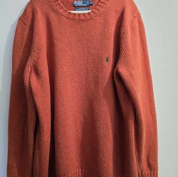 Muted Orange Cotton Crew Neck Sweater size XLT - Picture 4 of 13